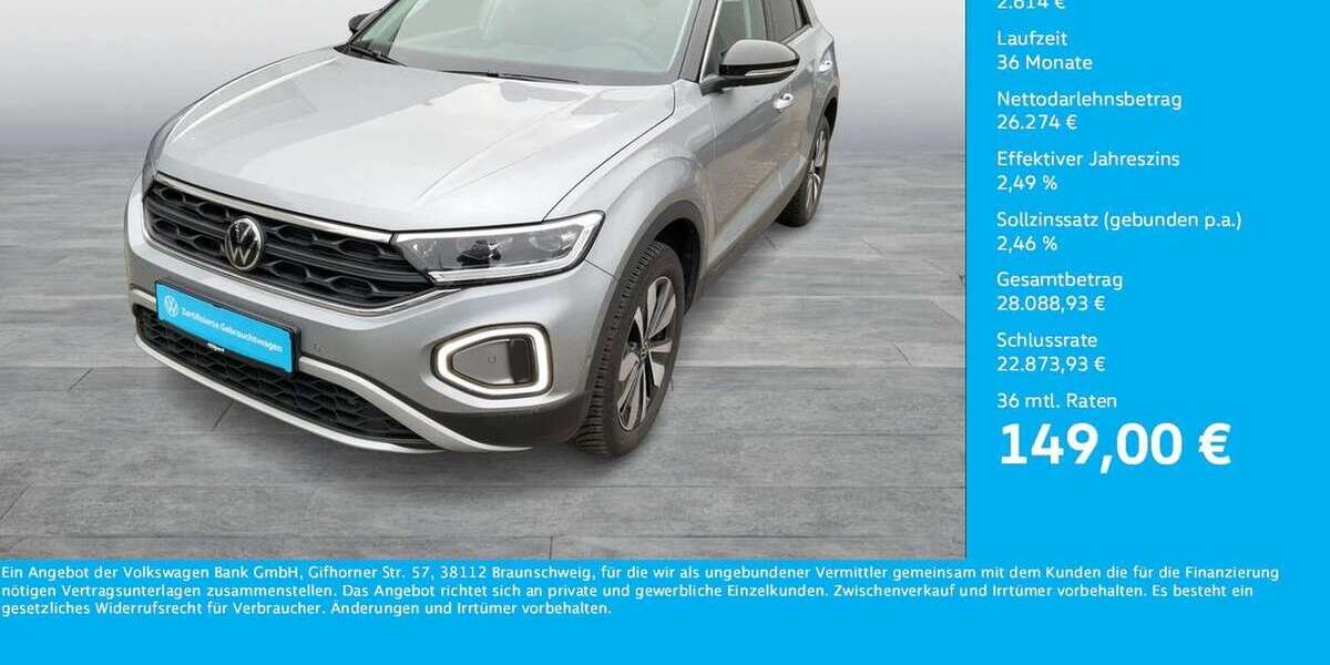 VW T-Roc 7.897 km 28.888 &euro; Dortmund-Marten 44379