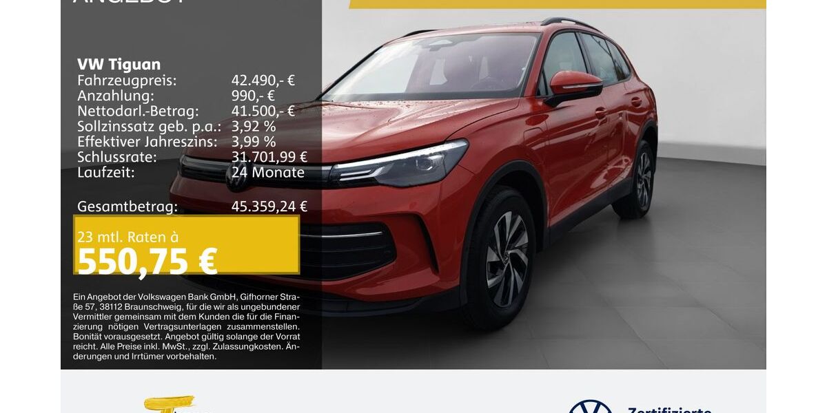 VW Tiguan 21.505 km 42.350 &euro; Bochum 44892