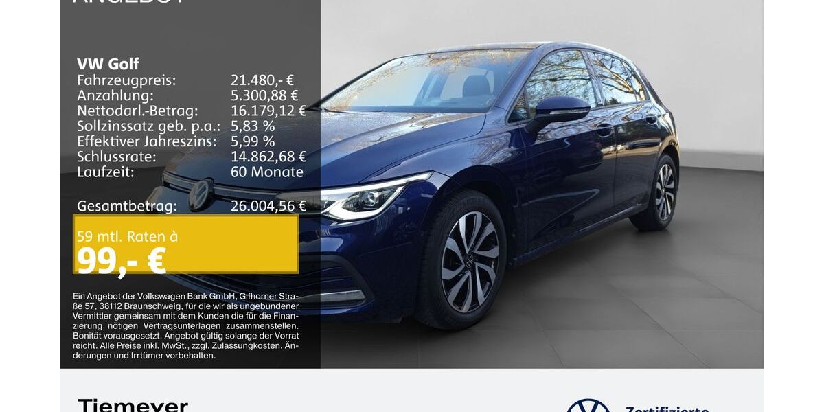 VW Golf 53.471 km 21.480 &euro; Bochum 44892
