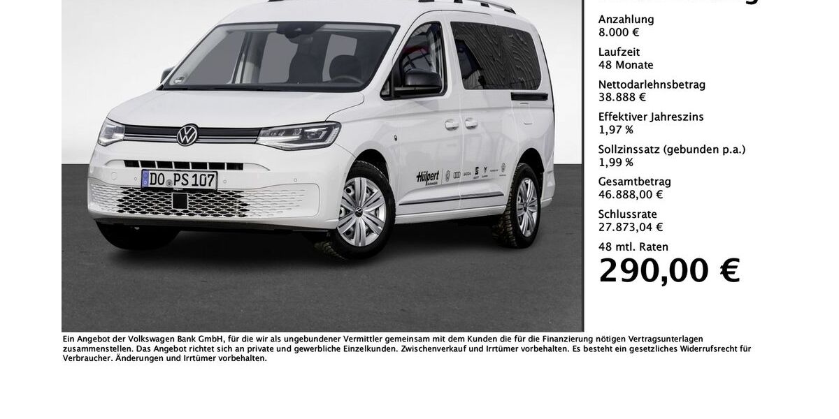 VW Caddy Maxi 7.000 km 45.888 &euro; Dortmund 44379