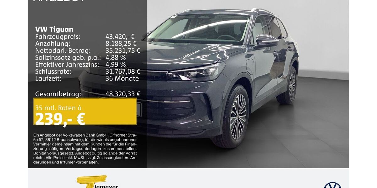 VW Tiguan 6.999 km 42.490 &euro; Bochum 44892
