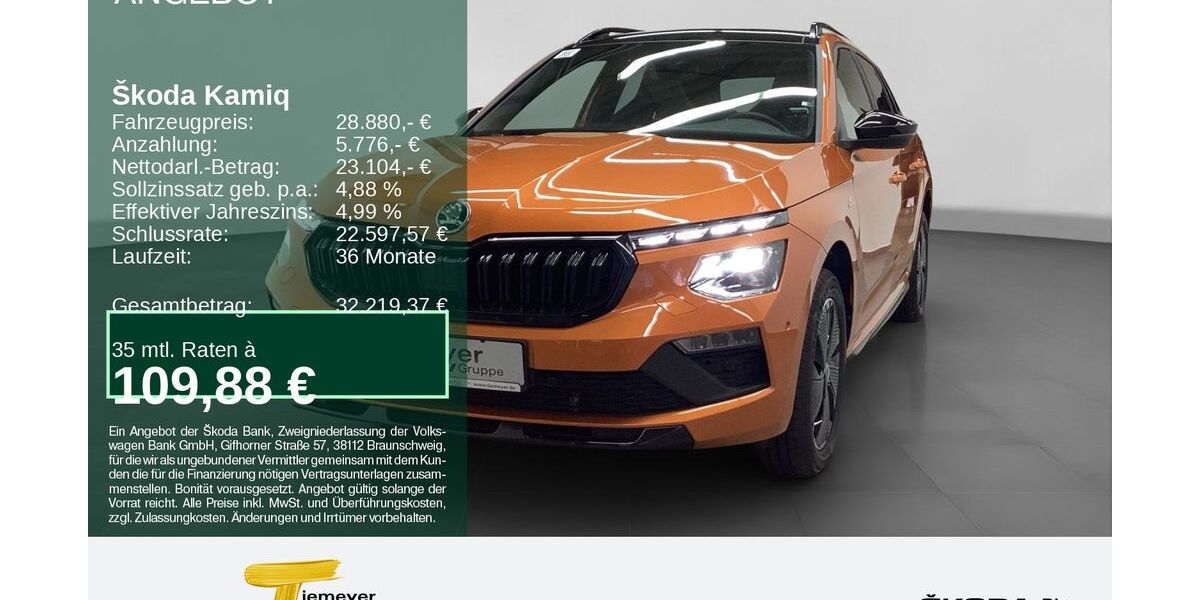 Skoda Kamiq 4.557 km 27.590 &euro; Bochum 44809