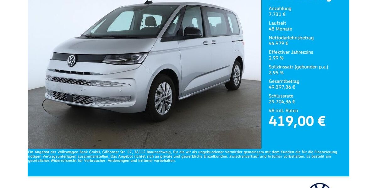 VW T7 Multivan 5.429 km 52.321 &euro; Dortmund 44379