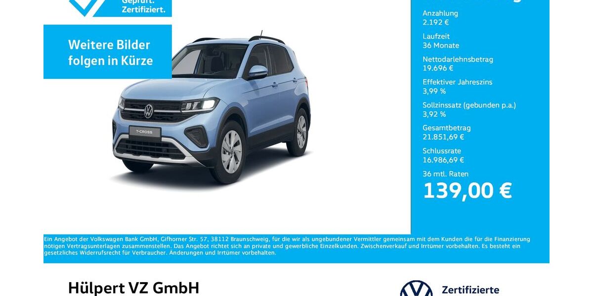 VW T-Cross 8.547 km 21.677 &euro; Dortmund 44379