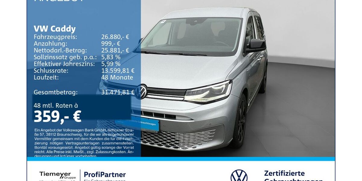 VW Caddy 89.996 km 26.410 &euro; Recklinghausen 45663