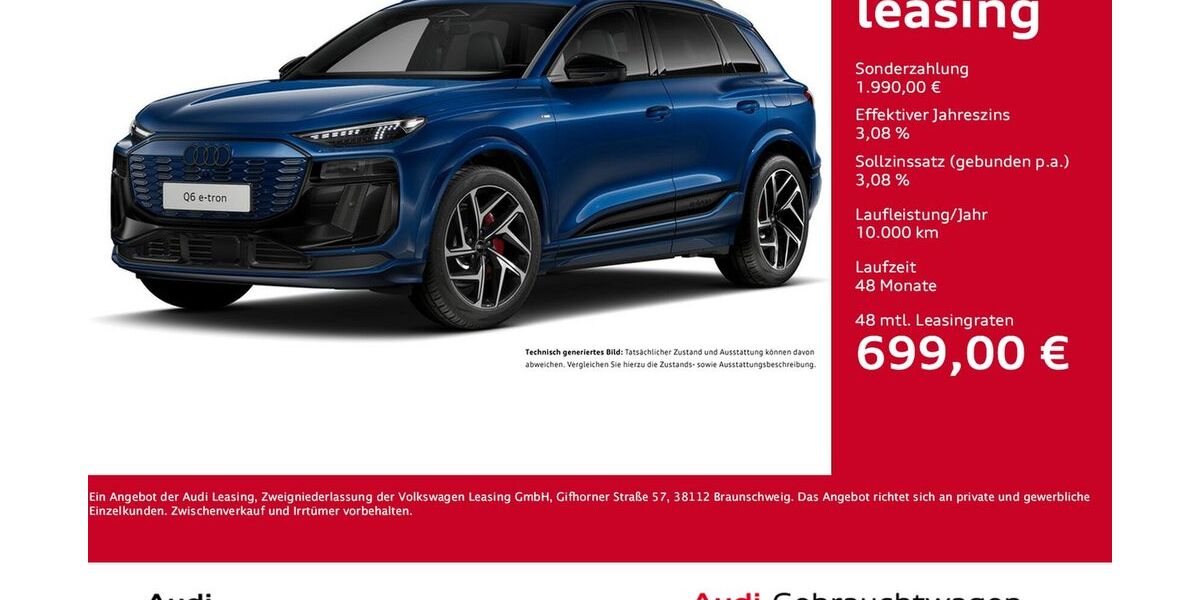 Audi Q6 e-tron 11.452 km 66.788 &euro; Dortmund 44143