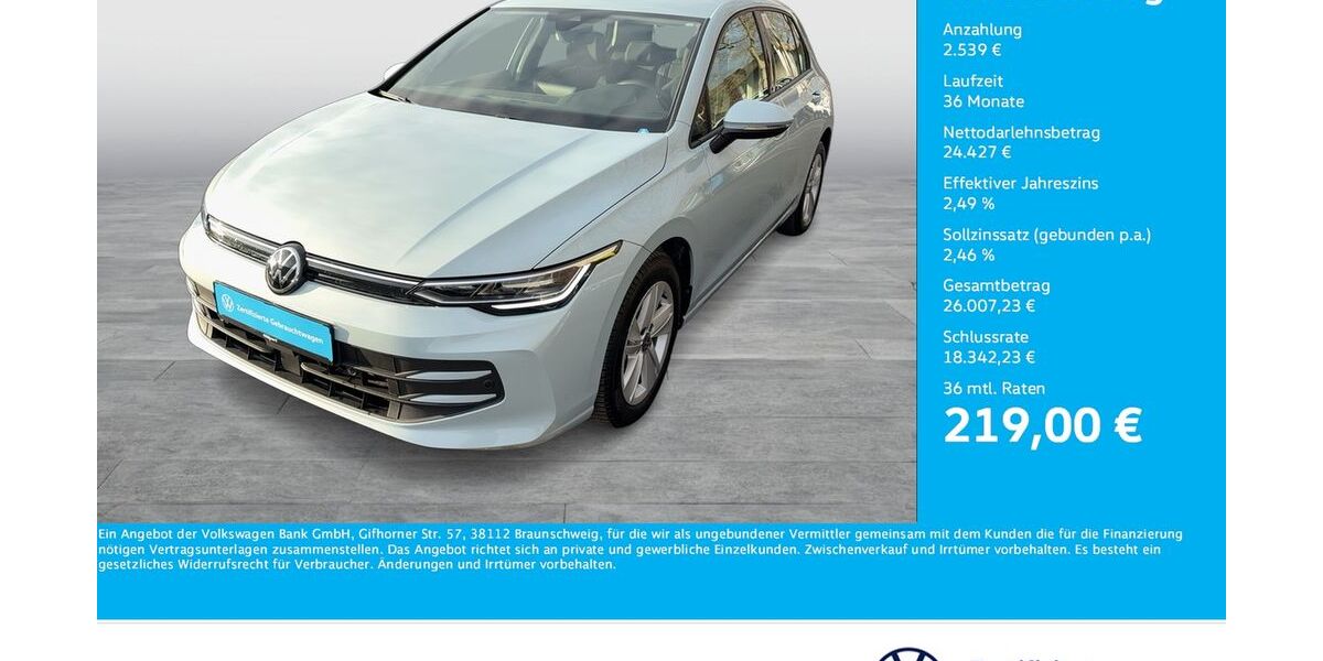 VW Golf 5.849 km 26.855 &euro; Dortmund 44379