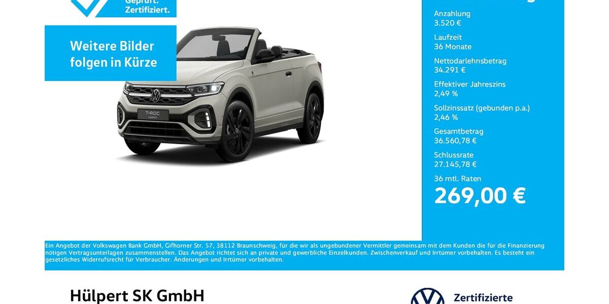 VW T-Roc 11.120 km 36.944 &euro; Bergkamen 59192