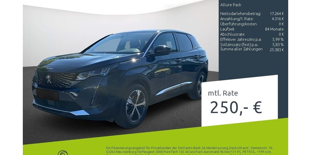 Peugeot 3008 32.606 km 19.333 &euro; Dortmund 44263