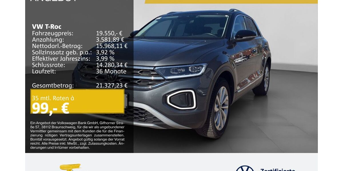 VW T-Roc 41.281 km 19.550 &euro; Castrop-Rauxel 44575