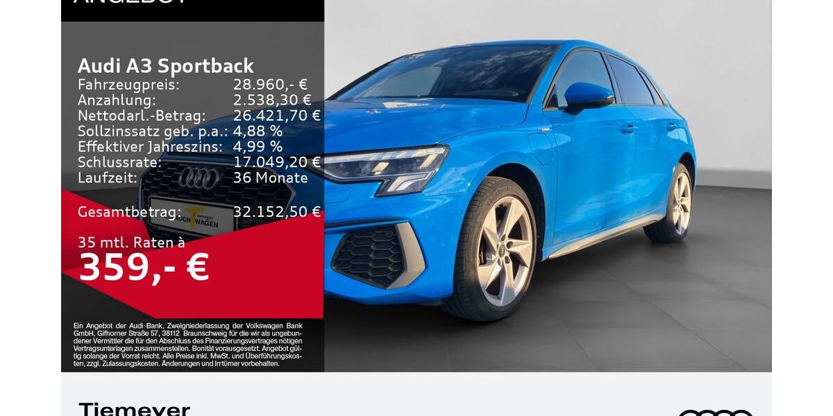 Audi A3 31.300 km 26.460 &euro; Bochum 44892